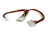 StarTech.com - Power splitter - 4 PIN internal power (M) - 4 PIN internal power, 4 PIN mini-power connector (F)