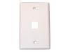 StarTech.com Single Outlet Universal Wallplate - Faceplate - ivory - 1 port
