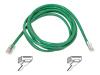 Belkin - Patch cable - RJ-45 (M) - RJ-45 (M) - 0.5 m - STP - ( CAT 5e ) - booted - green (pack of 50 )