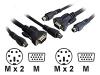 EMINE K3C0 - Keyboard / video / mouse (KVM) cable - 6 pin PS/2, HD-15 (M) - 6 pin PS/2, HD-15 (M) - 4.8 m