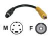 StarTech.com S-Video to Composite Video Adapter Cable - Video adapter - S-Video / composite video - 4 PIN mini-DIN (M) - RCA (F) - 15 cm