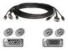 Belkin OmniView All-In-One Pro Series Plus - Keyboard / video / mouse (KVM) cable kit - 6 pin PS/2, HD-15 (M) - 6 pin PS/2, HD-15 - 4.6 m - molded, thumbscrews