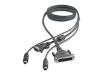 Belkin OmniView All-In-One - Keyboard / video / mouse (KVM) cable - 6 pin PS/2, HD-15 (M) - DB-25 (M) - 4.5 m - molded - midnight grey