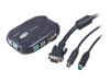 Belkin 2-Port KVM Switch - KVM switch - PS/2 - 2 ports - 1 local user external