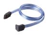 Belkin - Serial ATA / SAS cable - 7 pin Serial ATA - 7 pin Serial ATA - 61 cm - right angle connector - blue