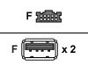 Gigabyte - USB panel - 4 PIN USB Type A (F) - 10 PIN IDC (F)