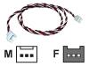 ZALMAN Multi Connector 1 - Fan power extender - 3 PIN internal power (F) - 3 PIN internal power (M) - 75 cm