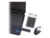 Targus Wireless Keypad and Mini Optical Mouse Combo - Keypad - wireless - 19 keys - mouse - USB wireless receiver - black, silver