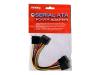 Antec - Power cable - 15 pin SATA power (M) - 4 PIN internal power (M) - 10.8 cm