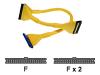 Revoltec - IDE / EIDE cable - UDMA 66/100/133 - 40 PIN IDC (F) - 40 PIN IDC (F) - 60 cm - rounded - yellow