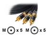 StarTech.com Premium - Video / audio cable - component video / audio - RCA (M) - RCA (M) - 1.83 m - black