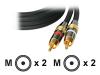 StarTech.com Premium - Audio cable - RCA (M) - RCA (M) - 1.83 m - black
