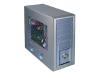 Q-Tec TL-MD02 - Mid tower - ATX - transparent, silver metallic