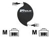Targus Retractable Modem Cord - Phone cable - RJ-11 (M) - RJ-11 (M) - 2.4 m - black