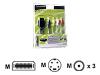 Thrustmaster High Definition S-Video+Audio Video Cable - Video / audio cable - S-Video / composite video / audio - 4 PIN mini-DIN, RCA (M) - Xbox AV connector (M)