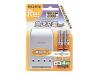 Sony BCG-34HD4 - Battery charger 4xAA/AAA - included batteries: 4 x AA type NiMH 2300 mAh