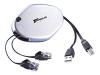 Targus Retractable Phone, Ethernet & USB Cord - USB / network cable - retractable - silver