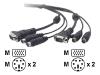 Belkin OmniView All-In-One Universal - Keyboard / video / mouse (KVM) cable - 6 pin PS/2, HD-15 (M) - 6 pin PS/2, HD-15 (M) - 1.8 m