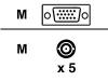 IC Intracom Manhattan - Display cable - HD-15 (M) - BNC (M) - 1.8 m - molded