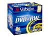 Verbatim - 10 x DVD+RW - 4.7 GB 8x - matt silver - jewel case - storage media