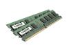Crucial - Memory - 1 GB ( 2 x 512 MB ) - DIMM 240-pin - DDR2 - 533 MHz / PC2-4200 - CL4 - 1.8 V - unbuffered - non-ECC