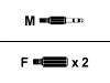 Belkin - Audio cable - mini-phone 3.5mm (M) - mini-phone 3.5mm (F) - 3 m