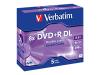 Verbatim
43541
DVD+R/8.5GB 8x AdvAZO Double Layer 5pk