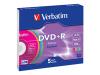 Verbatim
43556
DVD+R/4.7GB 16xspd Colour 5pk SlimCase