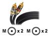 StarTech.com Premium - Audio cable - RCA (M) - RCA (M) - 7.62 m - black