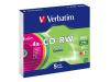 Verbatim
43133
CD-RW/4x 700MB/80Min SlimCase 5pk