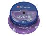 Verbatim
43500
DVD+R/4.7GB 16x AdvAZO Spdl 25pk