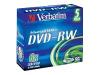 Verbatim - 5 x DVD-RW - 4.7 GB 6x - jewel case - storage media