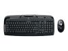 Logitech Cordless Desktop EX 110 - Keyboard - wireless - RF - mouse - USB / PS/2 wireless receiver - Belgium