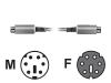 IC Intracom Manhattan - Keyboard extender - 6 pin PS/2 (M) - 6 pin PS/2 (F) - 2 m - coiled