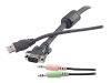 Belkin OmniView - Video / USB / audio cable - 4 PIN USB Type A, HD-15, mini-phone stereo 3.5 mm  (M) - 4 PIN USB Type A, HD-15, mini-phone stereo 3.5 mm  - 3 m