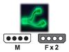 Akasa - Power splitter - 4 PIN internal power (M) - 4 PIN internal power (F) - 20 cm - UV-green