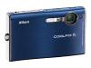 Nikon Coolpix S5 - Digital camera - 6.0 Mpix - optical zoom: 3 x - supported memory: MMC, SD - blue