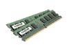 Crucial - Memory - 1 GB ( 2 x 512 MB ) - DIMM 240-pin - DDR2 - 800 MHz / PC2-6400 - CL5 - 1.8 V - unbuffered - non-ECC