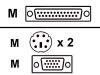Avocent - Keyboard / video / mouse (KVM) cable - DB-25 (M) - 6 pin PS/2, HD-15 (M) - 9.1 m