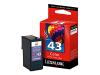 Lexmark Cartridge No. 43 - Print cartridge - 1 x colour (cyan, magenta, yellow)