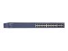 NETGEAR ProSafe FS728TP 24 Port 10/100 Smart Switch with 4 Gigabit Ports and 24 Ports PoE - Switch - 24 ports - EN, Fast EN - 10Base-T, 100Base-TX + 2x1000Base-T/SFP (mini-GBIC), 2x1000Base-T - 1U - PoE   - stackable