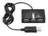 Targus Travel USB 2.0 4-Port Hub - Hub - 4 ports - Hi-Speed USB