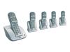 Philips CD1305S - Cordless phone w/ call waiting caller ID - DECT\GAP + 4 additional handset(s)