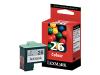 Lexmark Cartridge No. 26 - Print cartridge - 1 x colour (cyan, magenta, yellow) - 275 pages