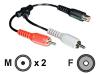 Philips SWA2555 - Audio adaptor - RCA (F) - RCA (M) - shielded