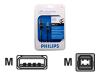 Philips SWU1421 - Data cable - USB - 4 PIN USB Type B (M) - 4 PIN USB Type A (M) - 2 m - shielded - black