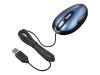 Targus USB 3-Button Laser Notebook Mouse - Mouse - laser - 3 button(s) - wired - USB - black, blue