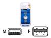 Philips MP3Gear SJM2120H - USB extender - 4 PIN USB Type A (F) - 4 PIN USB Type A (M) - 80 cm - retractable