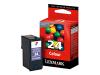 Lexmark Cartridge No. 24 - Print cartridge - 1 x colour (cyan, magenta, yellow) - LRP
