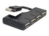 Belkin Hi-Speed USB 2.0 4-Port Mini-Hub - Hub - 4 ports - Hi-Speed USB